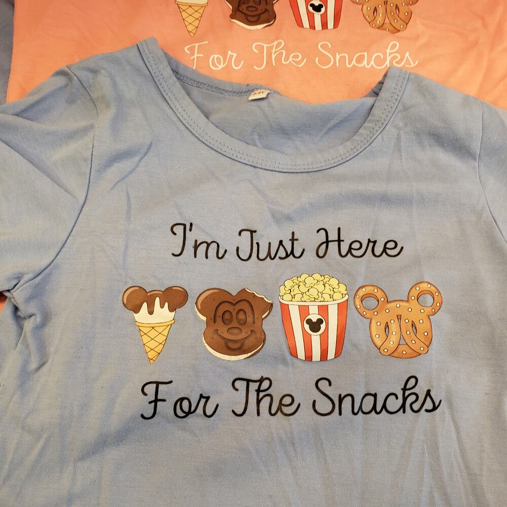 Disney Vacation TShirts I'm Here for The Snacks Shirts Childrens Disney Bundle - Picture 3 of 13